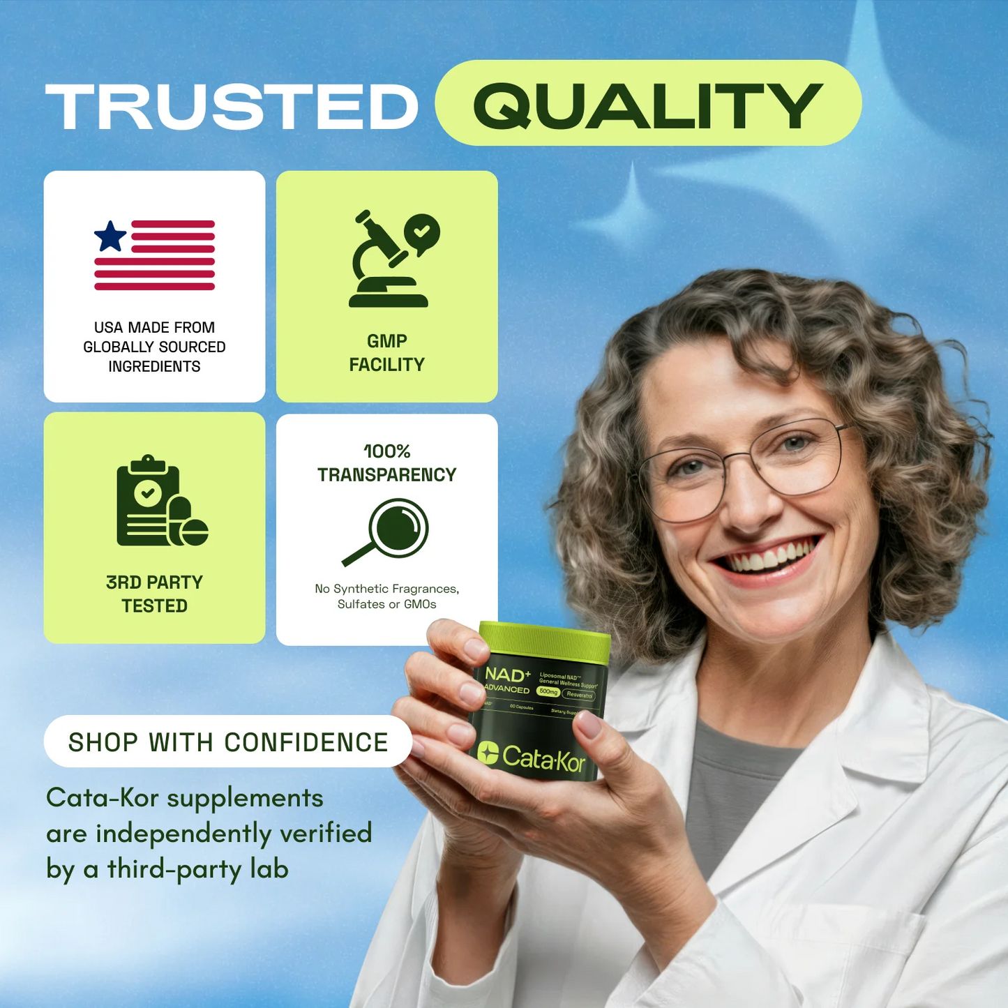 Cata-Kor NAD+ Advanced - NAD Supplement with Resveratrol